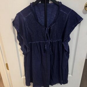 Lane Bryant Deep Blue Blouse 26/28